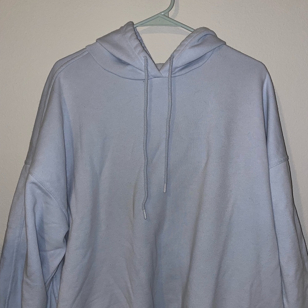 Oversized light blue sweater